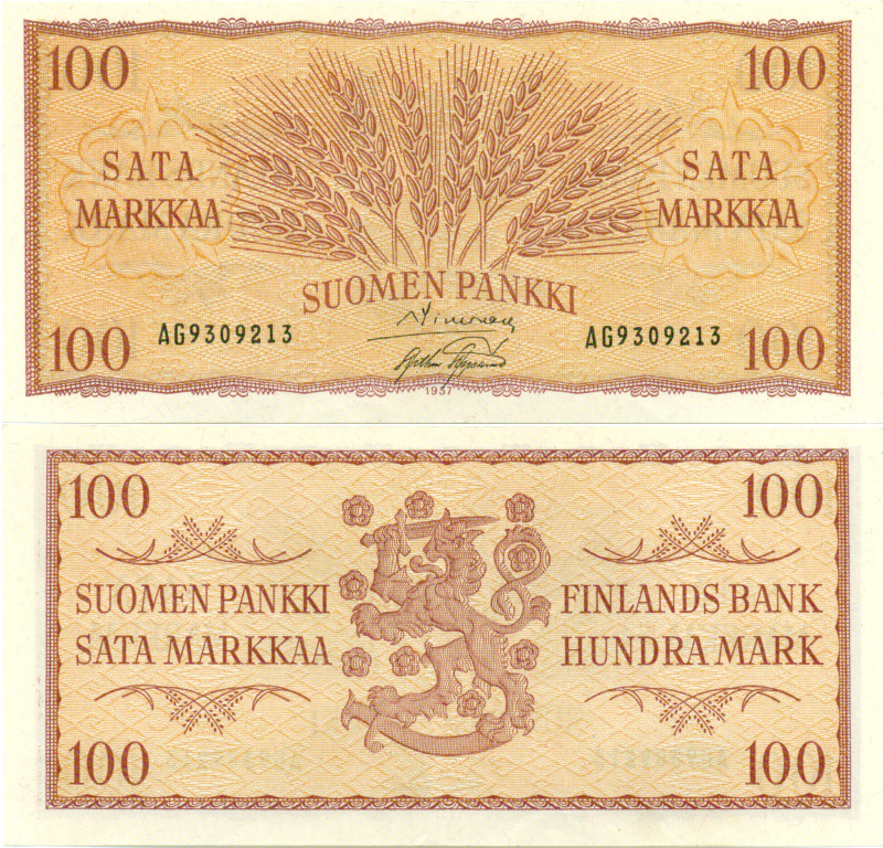 100 Markkaa 1957 AG9309213 kl.7
